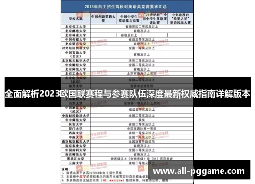 全面解析2023欧国联赛程与参赛队伍深度最新权威指南详解版本 全面解析2023欧国联赛程与参赛队伍深度最新权威指南详解版本
